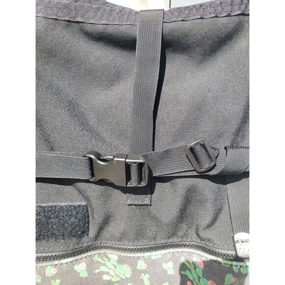 Anderson Supply Co Backpack Roll Top Custom Made In USA Black w/Cactus Flowers - Picture 7 of 16